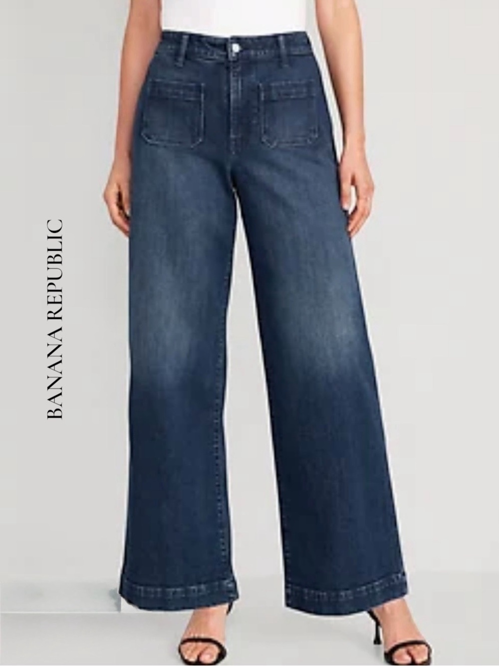 Banana Republic High Rise Wide
Leg Jeans
29 / 8 Dark Wash Patch
